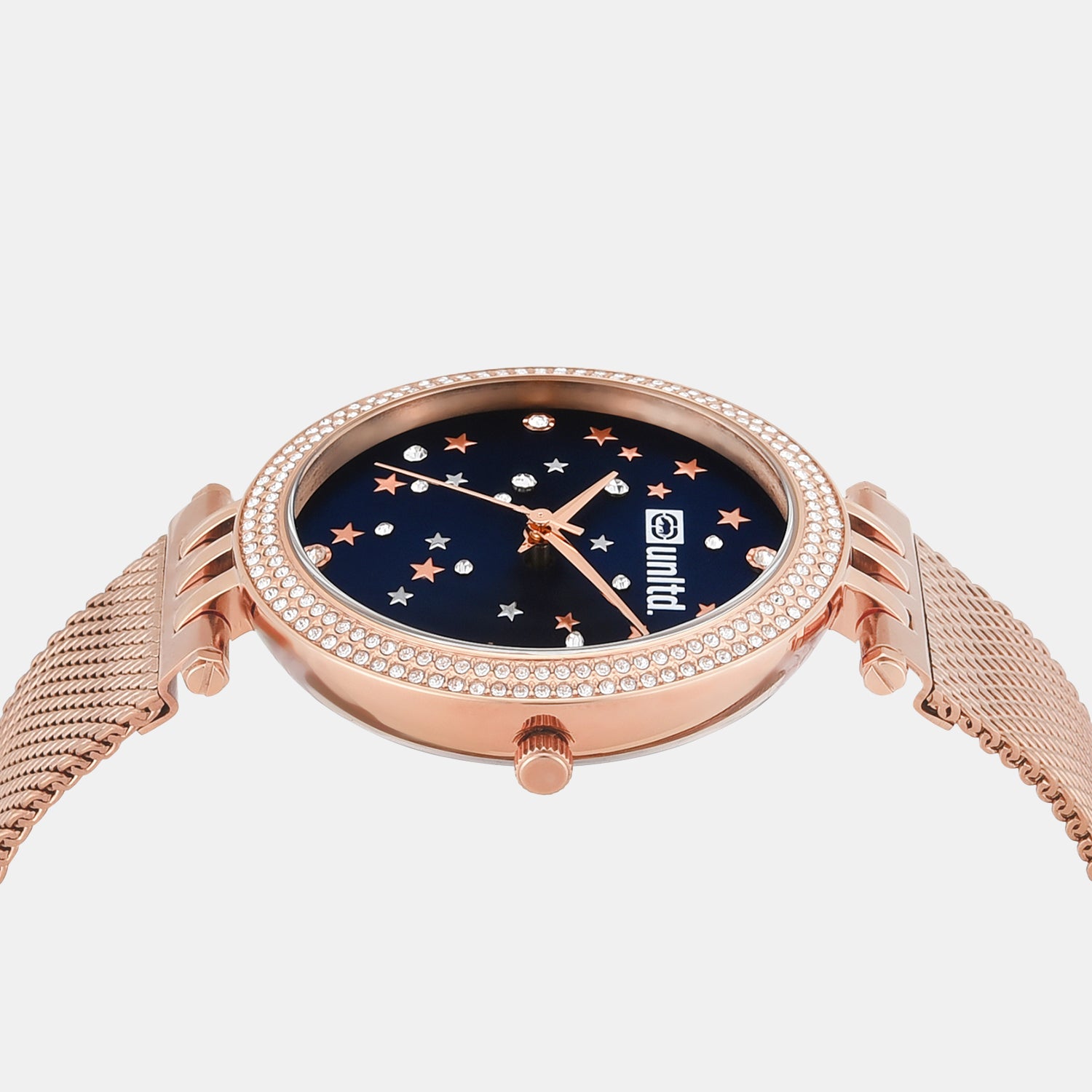 Women Quartz Blue Dial Analog Stainless Steel Watch UNL030003