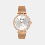 Women Quartz Silver Dial Analog Stainless Steel Watch UNL030004