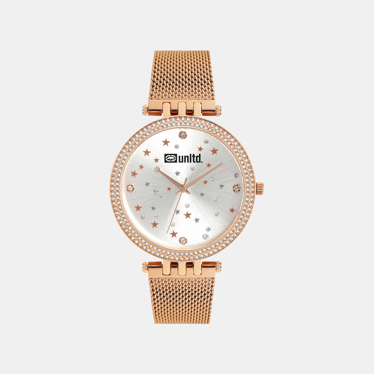 Women Quartz Silver Dial Analog Mesh Watch UNL030004