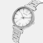 Women Quartz Silver Dial Analog Stainless Steel Watch UNL050001