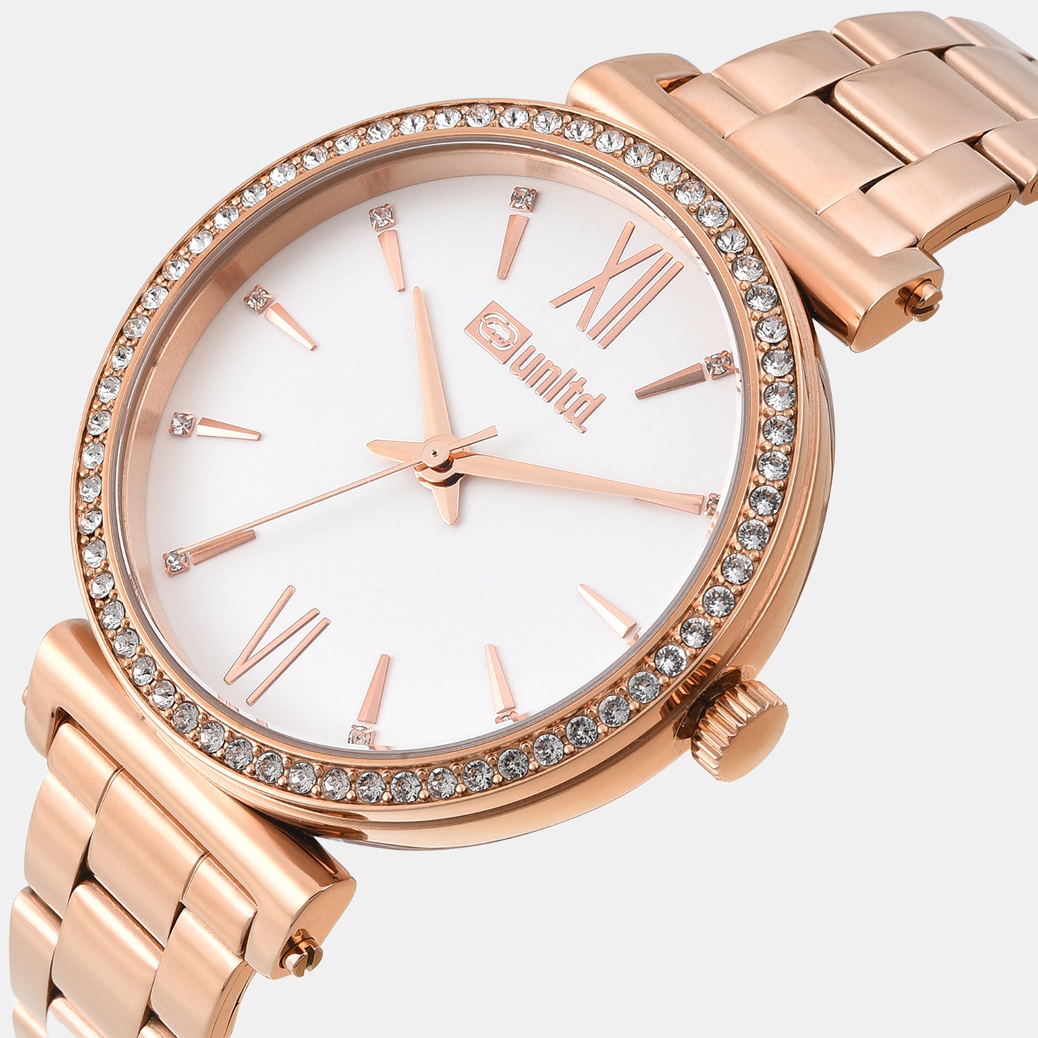 Women Quartz Silver Dial Analog Stainless Steel Watch UNL050003