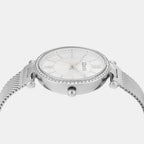 Women Quartz Silver Dial Analog Stainless Steel Watch UNL090001