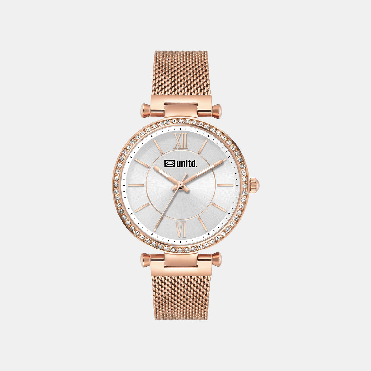 Women Quartz Silver Dial Analog Mesh Watch UNL090003