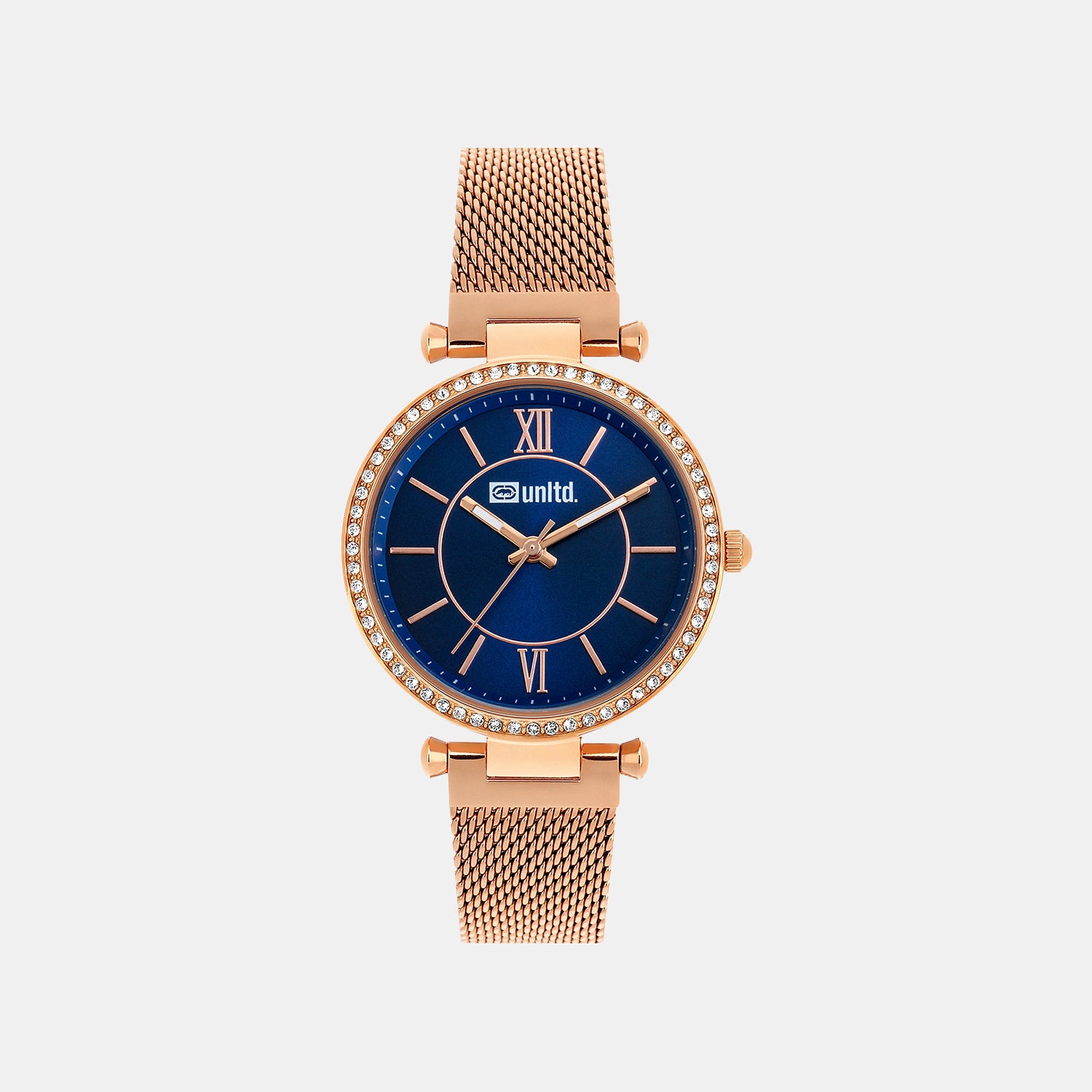 Women Quartz Blue Dial Analog Stainless Steel Watch UNL090004