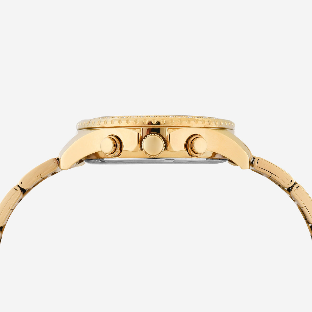 Women Quartz Gold Dial Multi-Function Stainless Steel Watch UNL110002