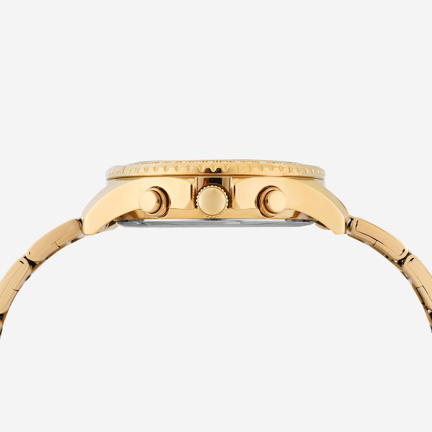 Women Quartz Gold Dial Multi-Function Stainless Steel Watch UNL110002