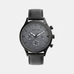 Signature Men Quartz Grey Dial Multi-Function Leather Watch UWUCG0005