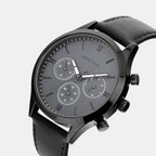 Signature Men Quartz Grey Dial Multi-Function Leather Watch UWUCG0005