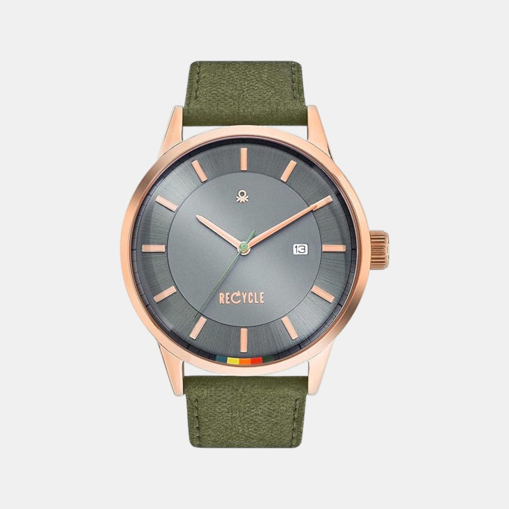 Social Men Quartz Light Grey Dial Analog Leather Watch UWUCG0100