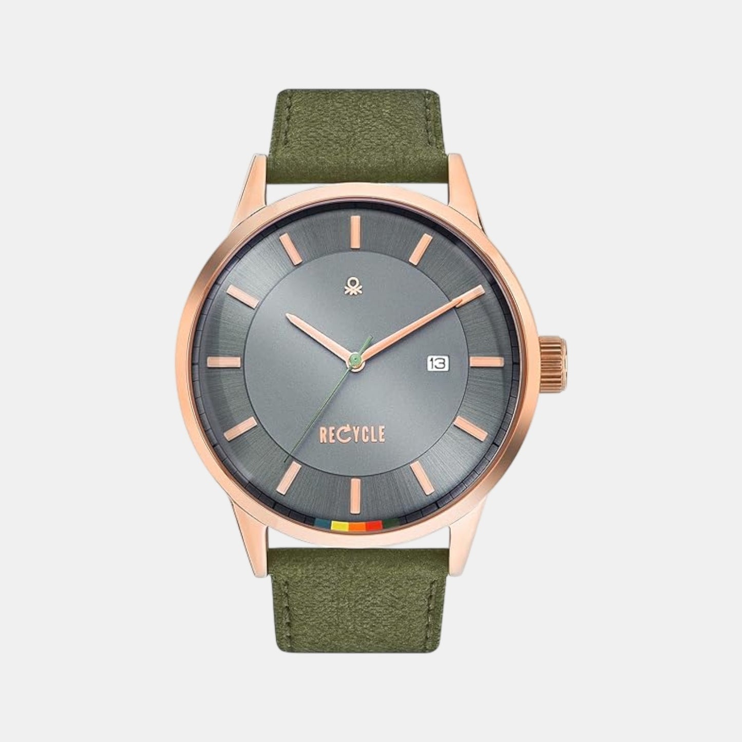 Social Men Quartz Light Grey Dial Analog Leather Watch UWUCG0100