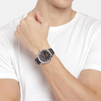 Social Men Quartz Black Dial Analog Leather Watch UWUCG0101