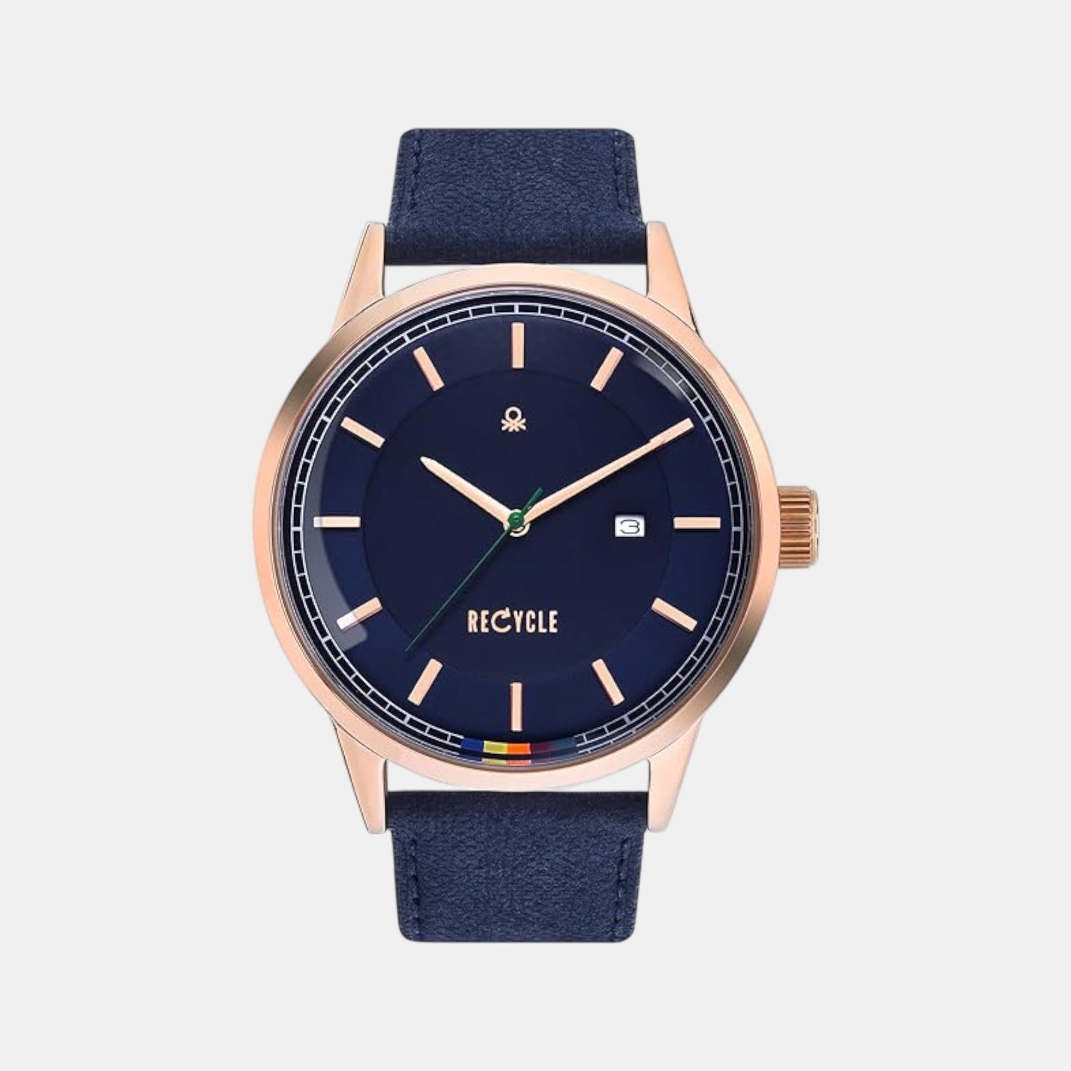 Social Men Quartz Blue Dial Analog Leather Watch UWUCG0102