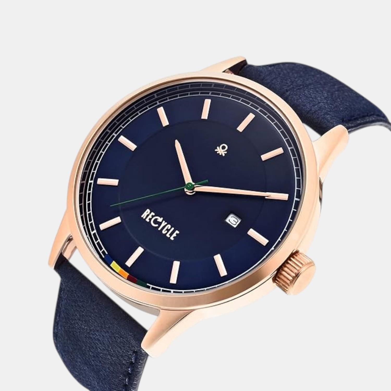 Social Men Quartz Blue Dial Analog Leather Watch UWUCG0102