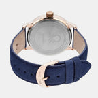 Social Men Quartz Blue Dial Analog Leather Watch UWUCG0102