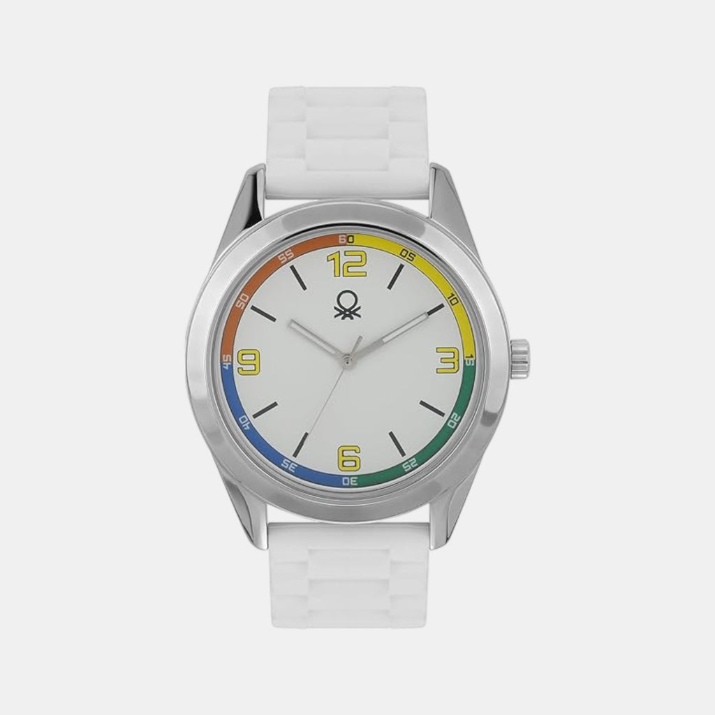 Iconic Men Quartz White Dial Analog Silicone Watch UWUCG0205