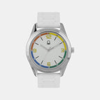 Iconic Men Quartz White Dial Analog Silicone Watch UWUCG0205