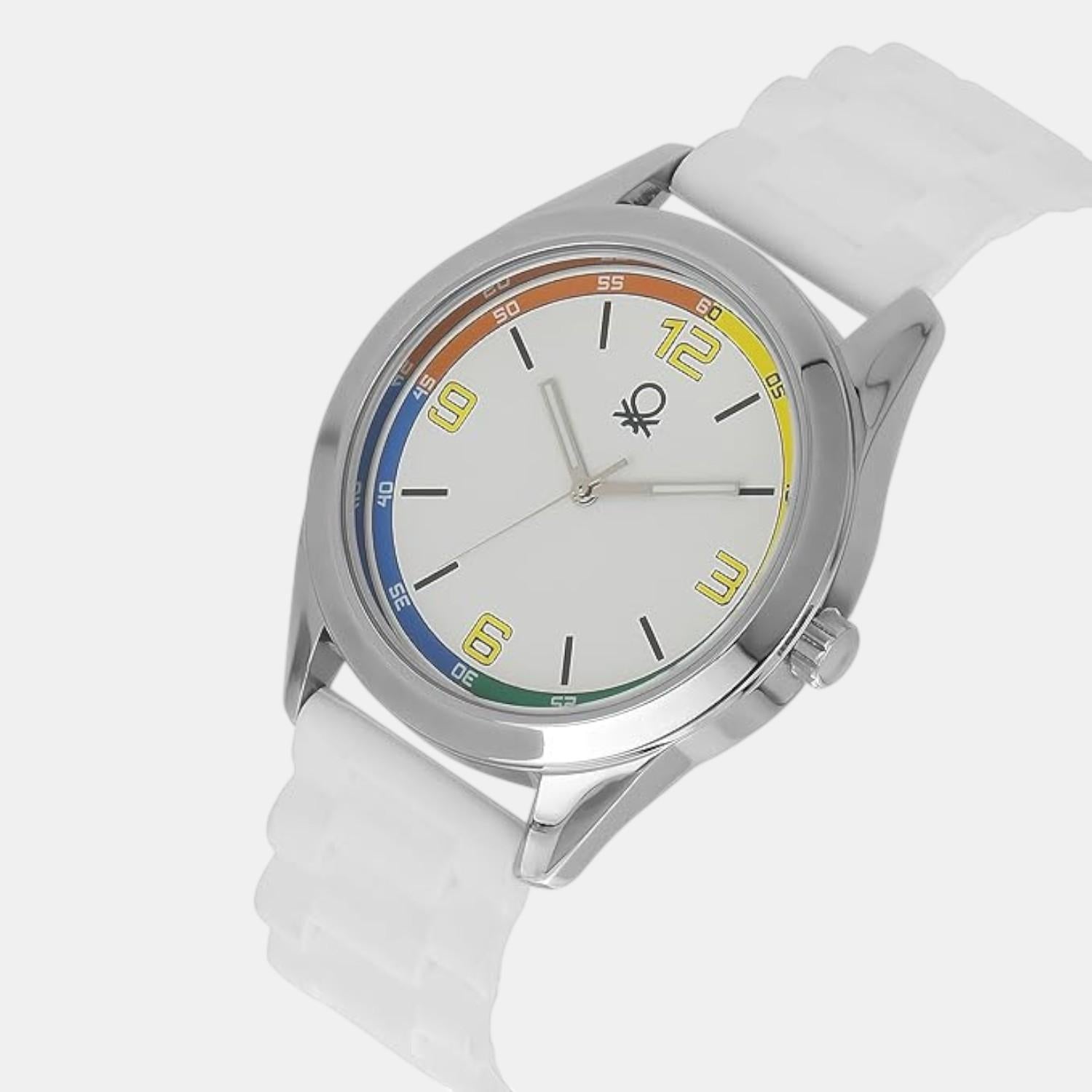 Iconic Men Quartz White Dial Analog Silicone Watch UWUCG0205