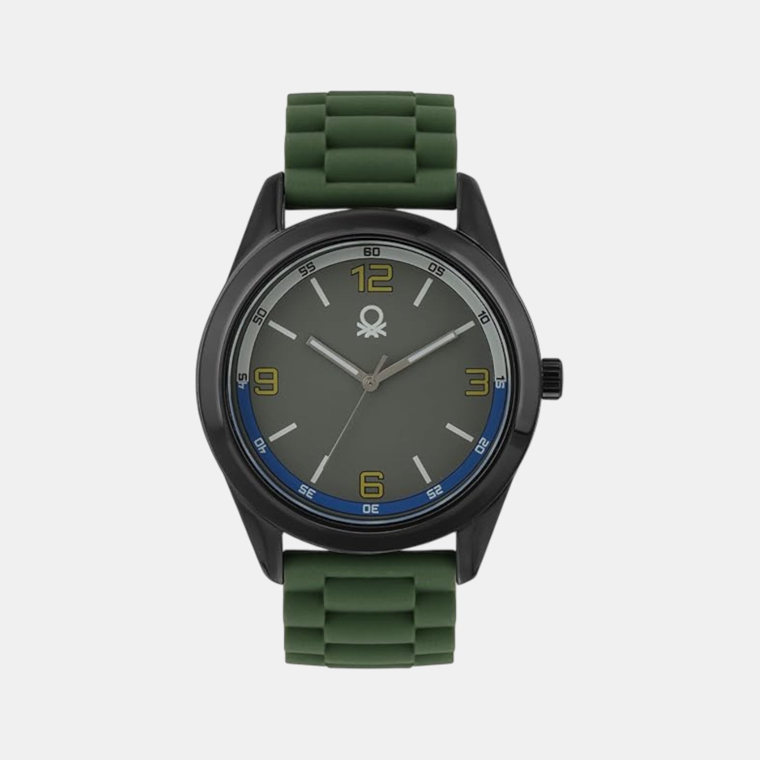 Iconic Men Quartz Olive Green Dial Analog Silicone Watch UWUCG0206