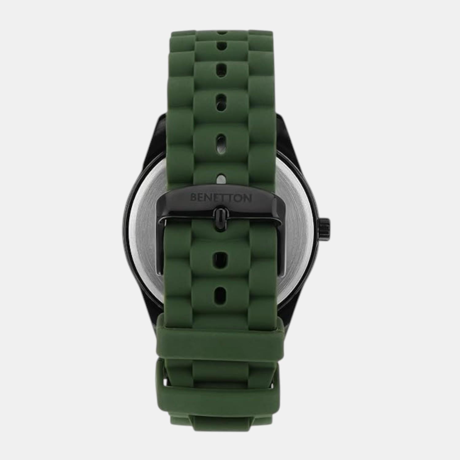 Iconic Men Quartz Olive Green Dial Analog Silicone Watch UWUCG0206