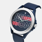 Iconic Men Quartz Blue Dial Analog Silicone Watch UWUCG0301