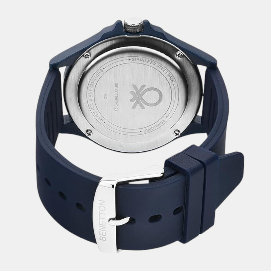 Iconic Men Quartz Blue Dial Analog Silicone Watch UWUCG0301