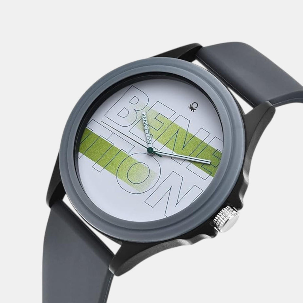 Iconic Men Quartz Light Grey Dial Analog Silicone Watch UWUCG0302