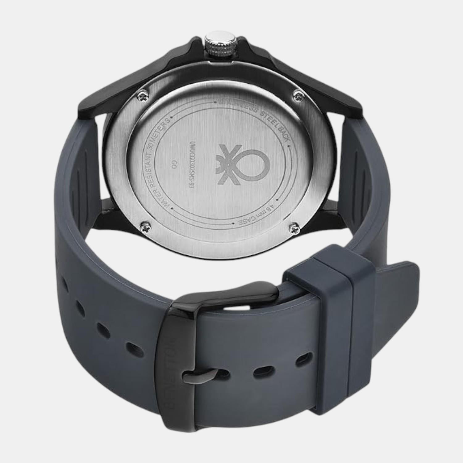 Iconic Men Quartz Light Grey Dial Analog Silicone Watch UWUCG0302