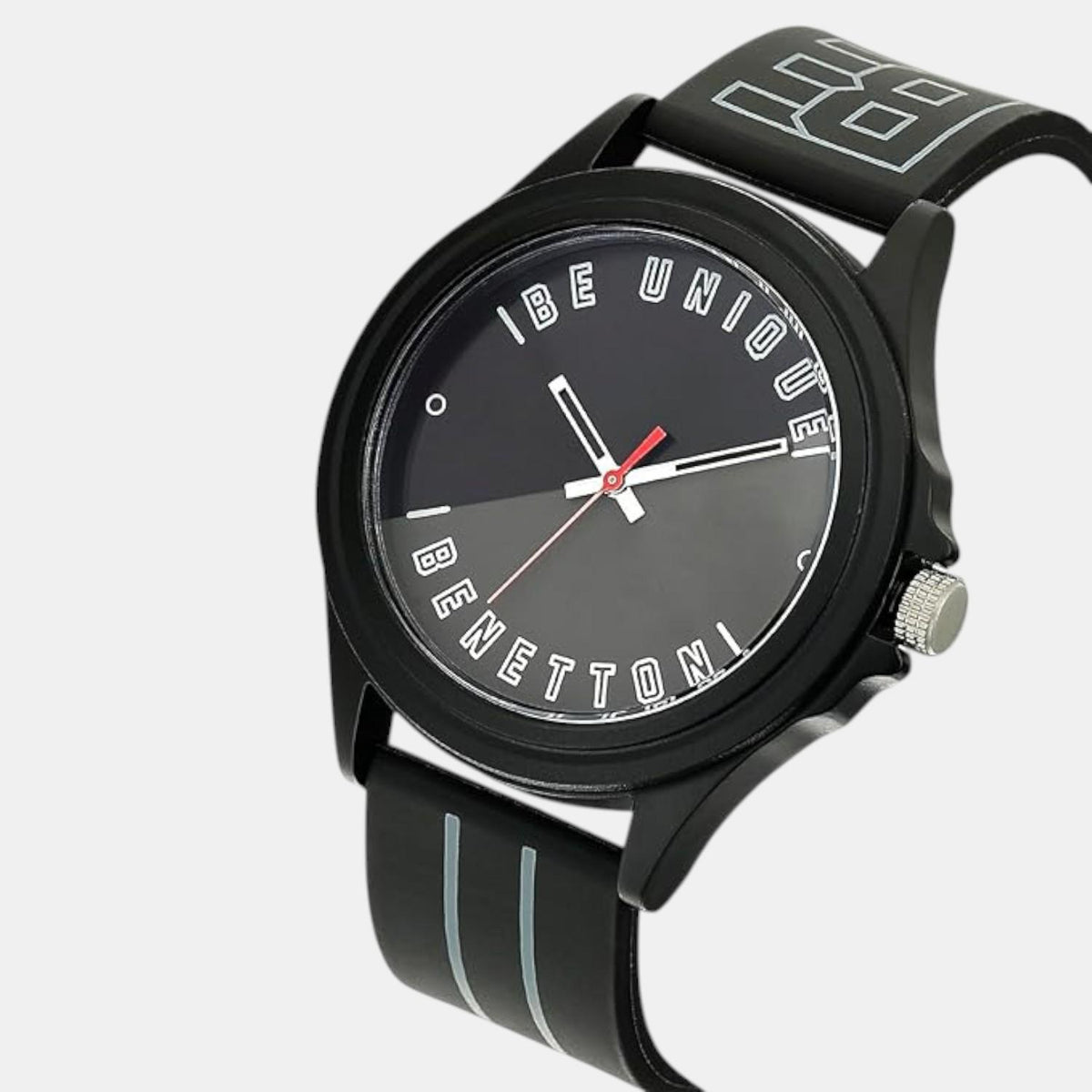 Signature Men Quartz Black Dial Analog Silicone Watch UWUCG0310