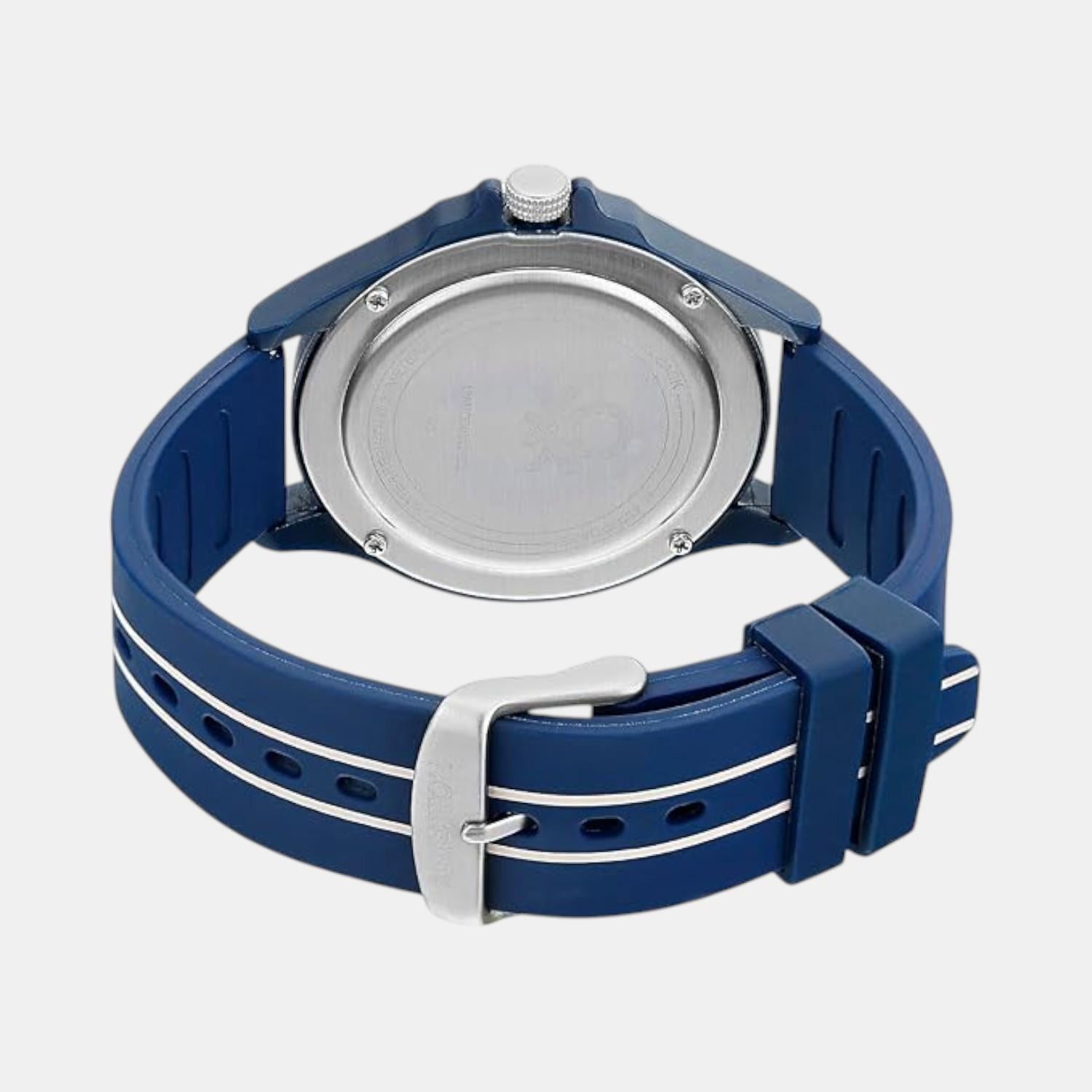 Signature Men Quartz Blue & Black Dial Analog Silicone Watch UWUCG0312