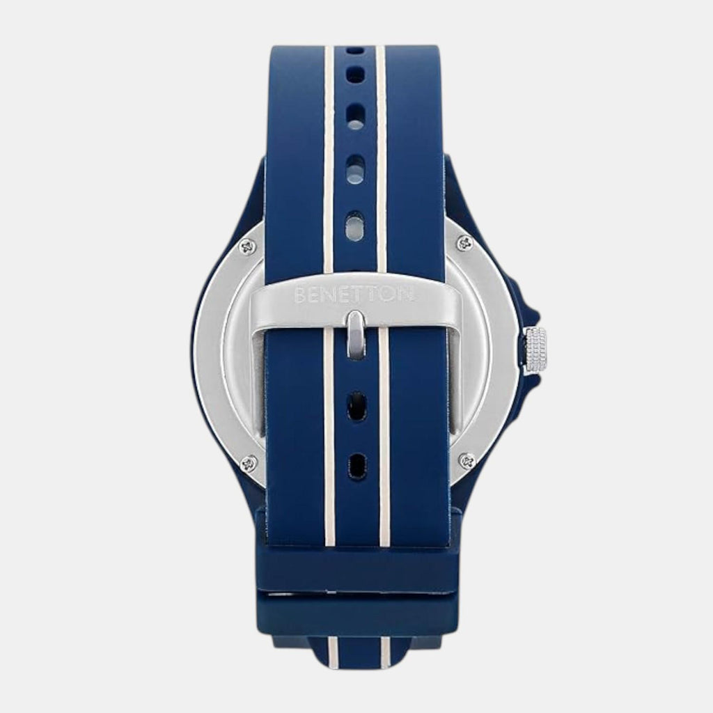 Signature Men Quartz Blue & Black Dial Analog Silicone Watch UWUCG0312