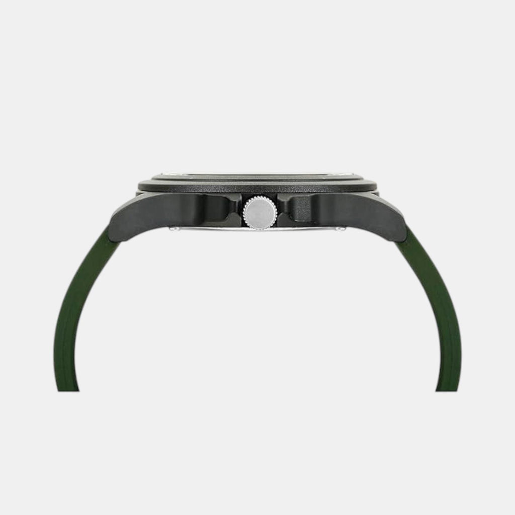 Iconic Men Quartz Black & Green Dial Analog Silicone Watch UWUCG0313