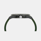 Iconic Men Quartz Black & Green Dial Analog Silicone Watch UWUCG0313