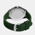 Iconic Men Quartz Black & Green Dial Analog Silicone Watch UWUCG0313