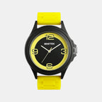 Iconic Men Quartz Black & Yellow Dial Analog Silicone Watch UWUCG0314
