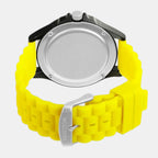 Iconic Men Quartz Black & Yellow Dial Analog Silicone Watch UWUCG0314