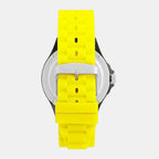 Iconic Men Quartz Black & Yellow Dial Analog Silicone Watch UWUCG0314