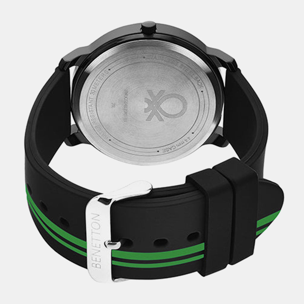 Signature Men Quartz Black Dial Analog Silicone Watch UWUCG0403