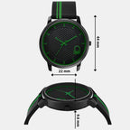 Signature Men Quartz Black Dial Analog Silicone Watch UWUCG0403