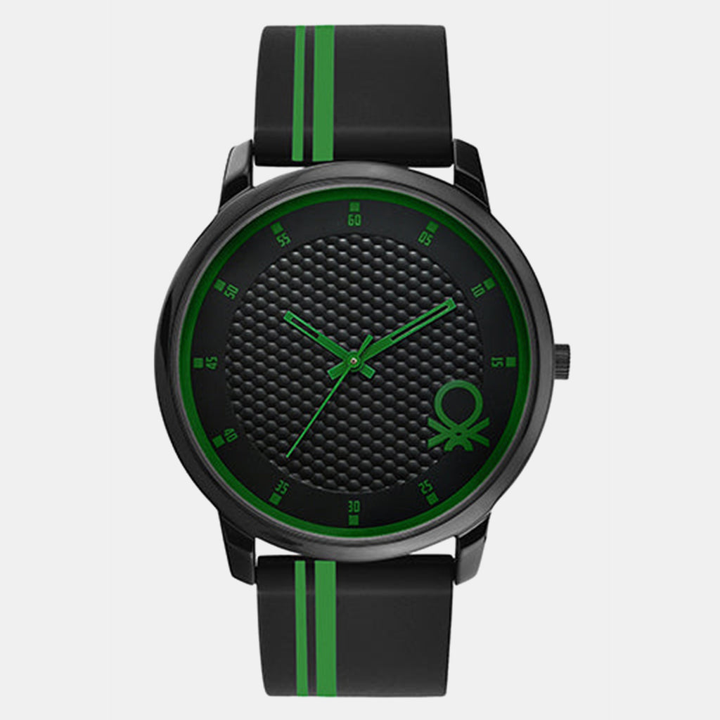Signature Men Quartz Black Dial Analog Silicone Watch UWUCG0403