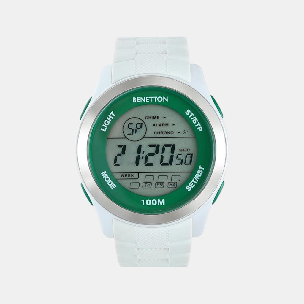 Sport Unisex Quartz Silver Dial Digital Silicone Watch UWUCG0502