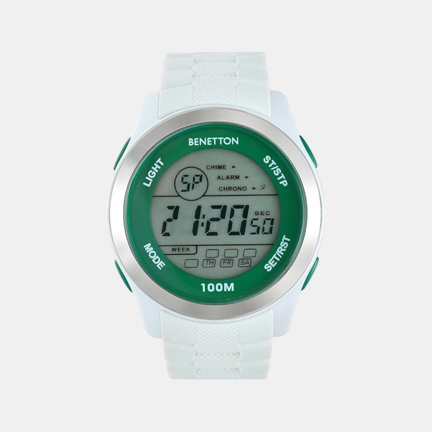 Sport Unisex Quartz Silver Dial Digital Silicone Watch UWUCG0502