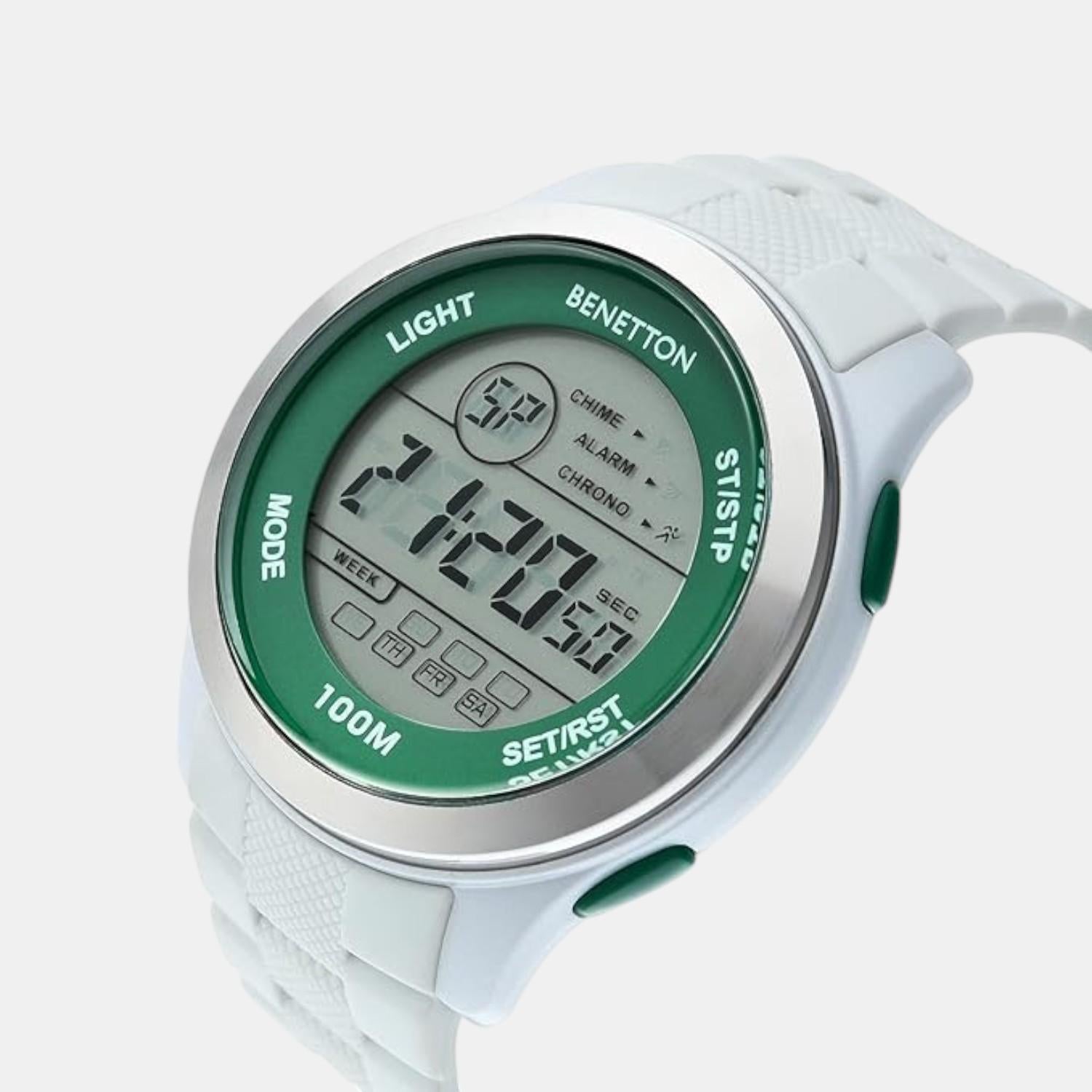 Sport Unisex Quartz Silver Dial Digital Silicone Watch UWUCG0502