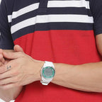 Sport Unisex Quartz Silver Dial Digital Silicone Watch UWUCG0502