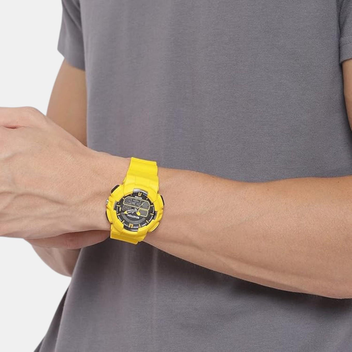 Sport Unisex Quartz White Dial Analog-Digital Silicone Watch UWUCG0602