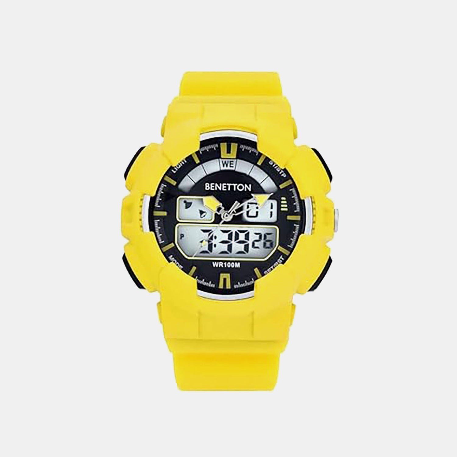 Sport Unisex Quartz Black Dial Analog-Digital Silicone Watch UWUCG0603