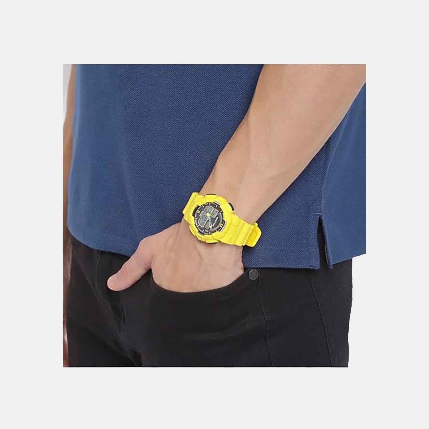 Sport Unisex Quartz Black Dial Analog-Digital Silicone Watch UWUCG0603