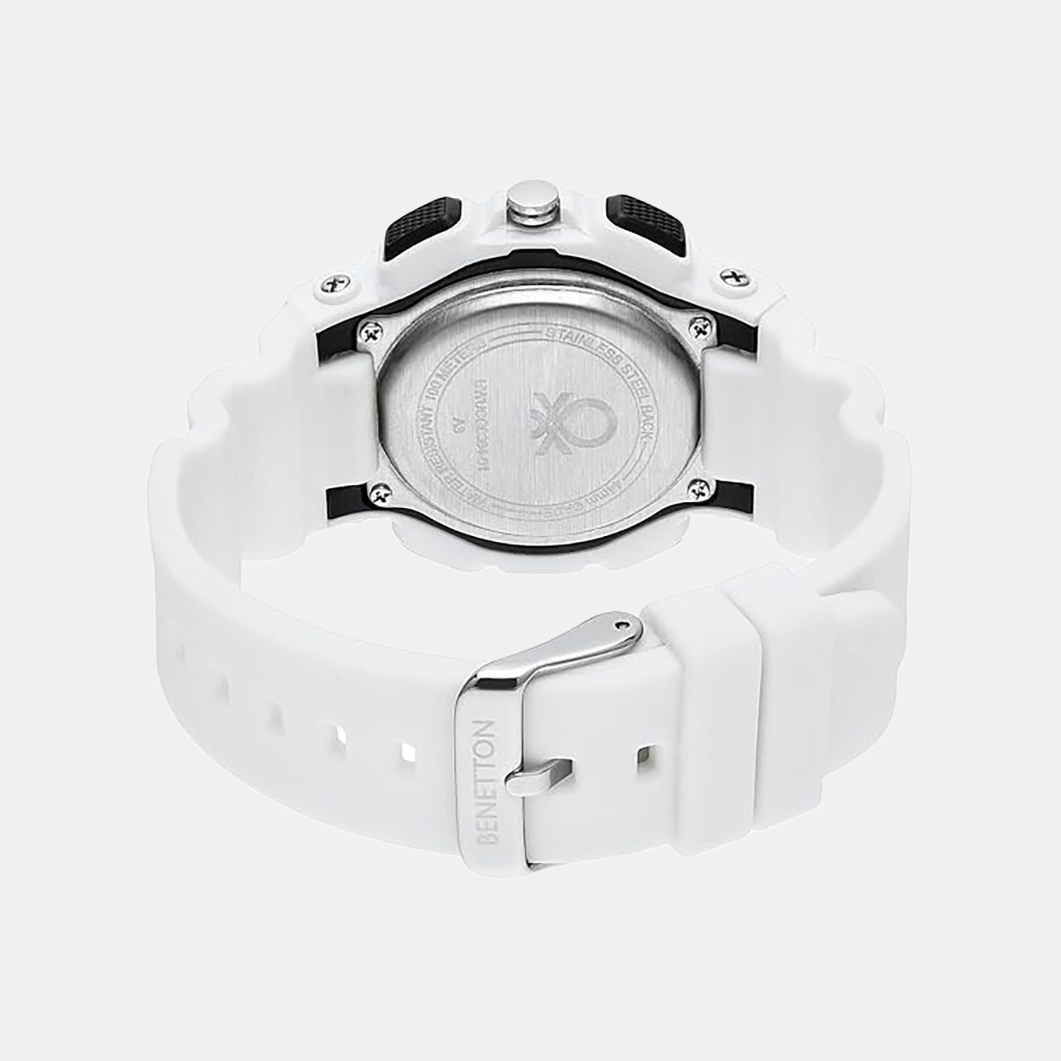 Sport Unisex Quartz White Dial Analog-Digital Silicone Watch UWUCG0604
