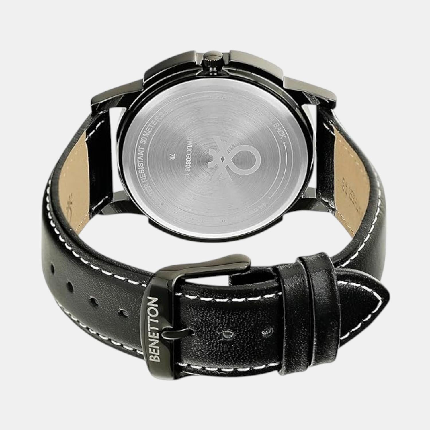 Iconic Men Quartz Blue Dial Multi-Function Leather Watch UWUCG0808