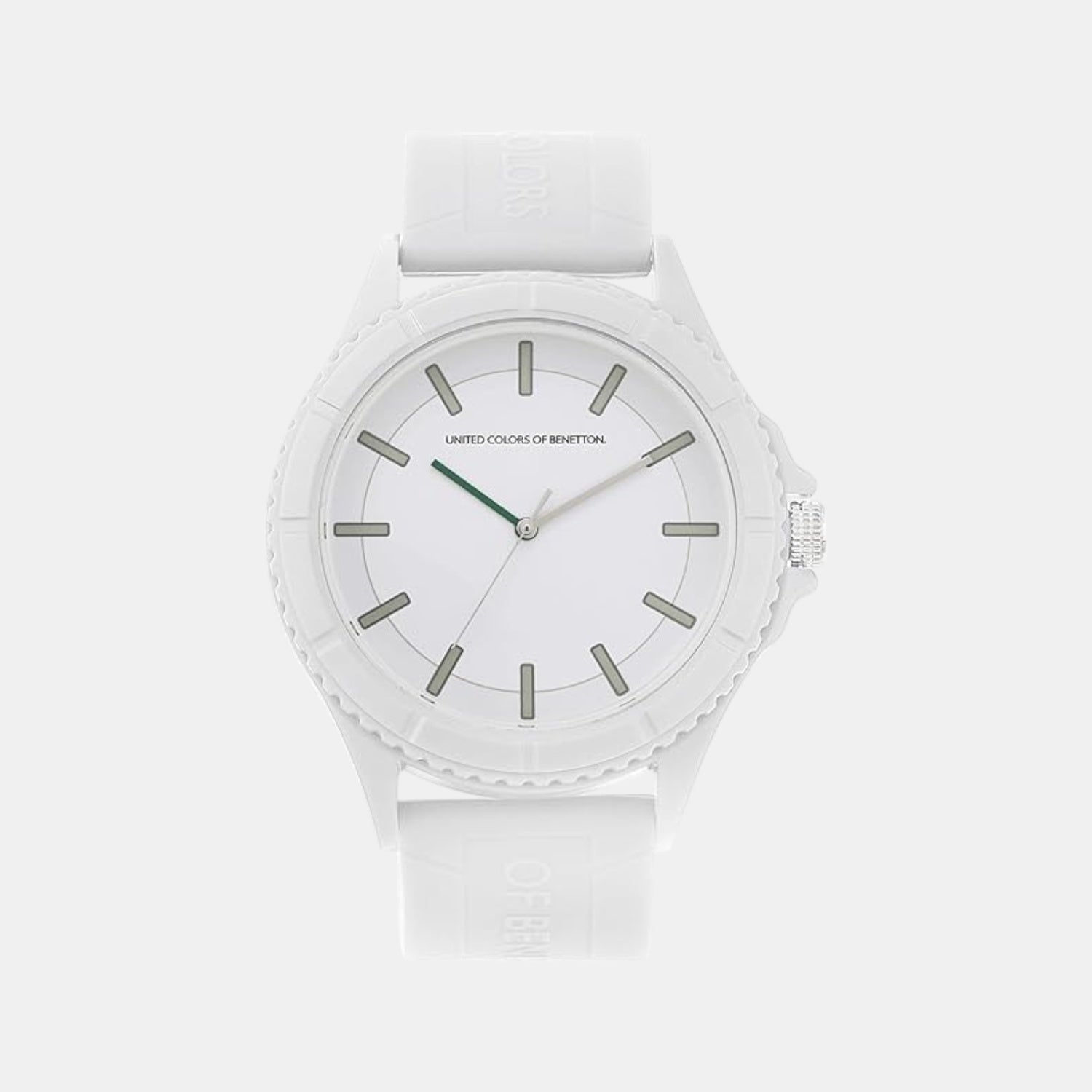 Iconic Men Quartz White Dial Analog Silicone Watch UWUCG1005