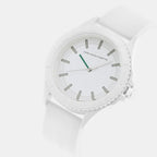 Iconic Men Quartz White Dial Analog Silicone Watch UWUCG1005